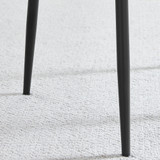 Novara Black Top Dining Table & 4 Beaumont Fabric Chairs - Beaumont-Dining-chairs-Cream-Fabric-Black-legs-8.jpg