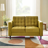 Jolene Mustard Yellow Velvet 2 Seater Sofa - JOLENE-2-SEATER-IN-MUSTARD-2.jpg