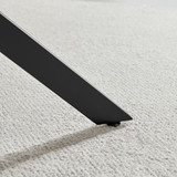 Leonardo Oak Veneer Dining Table & 4 Oak Masa Chairs - Leonardo-4-Dining-Table-Oak-Top-Black-Legs-5.jpg