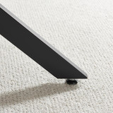 Leonardo Black Top Dining Table & 6 Oak Masa Chairs - Leonardo-6-Dining-Table-Black-Top-Black-Legs-5.jpg