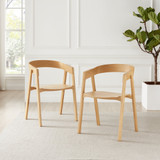 Leonardo Oak Veneer Dining Table & 6 Oak Masa Chairs - Masa-Oak-Wood-Din-Chair-2.jpg