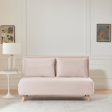 Bobby Pale Pink Velvet Double Folding Sofa Bed - Bobby-Pale-pink-velvet-sofa-bed-2.jpg