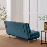 Bobby Blue Velvet Double Folding Sofa Bed - Bobby Blue velvet sofa bed-3.jpg