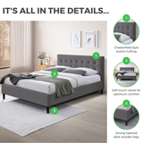 Lotus Grey Velvet King Bed Frame - Lotus-Info-King-1.png