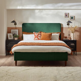 Romy Green Recycled Fabric King Bed Frame - Romy-King-Fabric-GREEN-01.jpg
