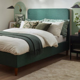 Romy Green Recycled Fabric Double Bed Frame - Romy-Double-Fabric-Green-3.jpg Romy Green Recycled Fabric Double Bed Frame - Romy-Double-Fabric-Green-3.jpg