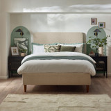 Romy Cream Recycled Fabric Double Bed Frame - Romy-Double-Fabric-Cream-01.jpg