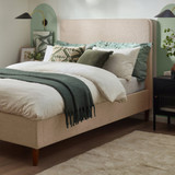 Romy Cream Recycled Fabric Double Bed Frame - Romy-Double-Fabric-Cream-03.jpg