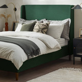 Hana Green Recycled Fabric Double Bed Frame - Hana-Double-Fabric-Green-03.jpg