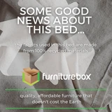 Hana Green Recycled Fabric Double Bed Frame - Infographic Recycled Materials - Beds.png