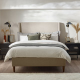 Hana Cream Recycled Fabric Double Bed Frame - Hana-Double-Fabric-Cream-02.jpg