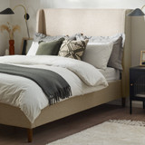 Hana Cream Recycled Fabric Double Bed Frame - Hana-Double-Fabric-Cream-03.jpg