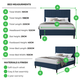 Aster Light Grey Velvet King Bed Frame - Aster-Info-King-2.png