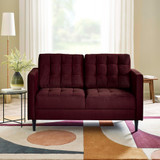 Jolene Maroon Velvet 2 Seater Sofa - JOLENE-2-SEATER-VELVET-MAROON-2.jpg