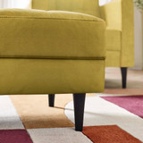 Jolene Mustard Yellow Velvet Footstool - JOLENE-FOOTSTOOL-VELVET-MUSTARD-LEG-DETAIL.jpg