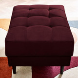 Jolene Maroon Velvet Footstool - JOLENE-FOOTSTOOL-VELVET-MAROON-STOOL-DETAIL.jpg