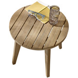 Iko 2x Wood & Cream Chairs + Side Table Outdoor / Indoor Set - Iko-Solid-Wood-Round-Indoor-Outdoor-Side-Table-2.jpg