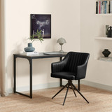 Calla Black Faux Leather Swivel Office Chair - Calla-PU-Black-swivel-chair-2.jpg