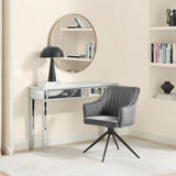 2x Calla Grey Velvet Swivel Dining Chairs - Calla-grey-velvet-swivel-chair-3.jpg