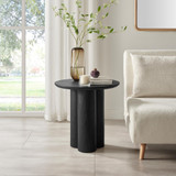 Sutton Black Veneer Wood Round Side Table  - Sutton-side-table-Black-1.jpg