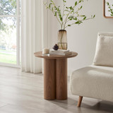 Sutton Walnut Veneer Wood Round Side Table  - Sutton-side-table-Walnut-2.jpg
