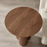 Sutton Walnut Veneer Wood Round Side Table  - Sutton-side-table-Walnut-3.jpg