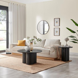 Sutton Round Black Veneer Wood Coffee Table - Sutton-black-coffee-table-1.jpg