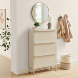 Eira Cream Metal Storage Shoe Cabinet - Eira-shoe-storage-cream-1.jpg