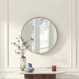 Inga Oak Wood Medium Round 80cm Wall Mirror - INGA-MIR-RND-OAK-80-2.jpg