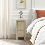 Lexi Small Slimline Taupe 3 Drawer Mirrored Bedside Table - Lexi-Taupe-small-bedside-table-2.jpg