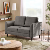 Logan Silver Grey Fabric 2 Seater Sofa - LOGAN-2-SEATER-FABRIC-SILVER-GREY-1.jpg