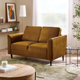 Logan Amber Orange Fabric 2 Seater Sofa - LOGAN-2-SEATER-FABRIC-ORANGE1.jpg