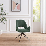 Penrose Black Round Dining Table & 4 Layla Fabric Swivel Chairs - Layla-green-fabric-swivel-chair-5.jpg