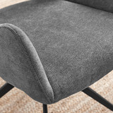 Penrose Black Round Dining Table & 4 Layla Fabric Swivel Chairs - Layla-grey-fabric-swivel-chair-7.jpg