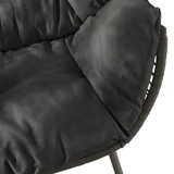 Grey Indoor / Outdoor Rattan Double Egg Chair Seat - Egg-Chair-Double-Indoor-Grey-WhiteBG-5.jpg