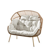 Beige Indoor / Outdoor Rattan Double Egg Chair Seat  - Egg-Chair-Double-Indoor-Beige-WhiteBG-1.jpg Beige Indoor / Outdoor Rattan Double Egg Chair Seat  - Egg-Chair-Double-Indoor-Beige-WhiteBG-1.jpg