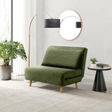 Bobby Green Jumbo Corduroy Single Folding Sofa Bed Chair - Bobby-Single-folding-sofa-bed-green-cord-fabric-1.jpg