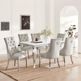 Skye Rectangular White Marble Effect Dining Table & 6 Grey Velvet Belgravia Chairs - Skye-dining-table-rectangle-white-marble-effect-6-Belgravia-Grey-1.jpg