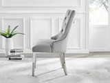 Skye Rectangular White Marble Effect Dining Table & 6 Grey Velvet Belgravia Chairs - belgravia-grey-velvet-studded-back-ring-silver-leg-chair-3.jpg