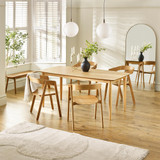 Leif Oak Effect Wooden Rectangular Extending Table & 4 Masa Oak Dining Chairs - LEIF-OAK-TABLE-4-MASA-CHAIRS_1.jpg