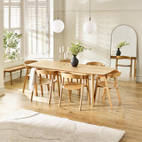 Leif Oak Effect Wooden Rectangular Extending Table & 6 Masa Oak Dining Chairs - LEIF-OAK-TABLE-6-MASA-CHAIRS_1.jpg