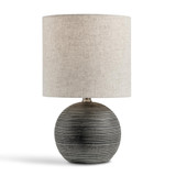 Ripple Grey & Black Textured Ceramic Round Table Lamp - RIPP-TBL-LMP-CER-GRY_WB1.jpg