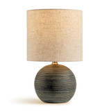 Ripple Grey & Black Textured Ceramic Round Table Lamp - RIPP-TBL-LMP-CER-GRY_WB2.jpg