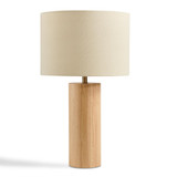 Connie Wood Cylindrical Pillar Table Lamp - CONN-TBL-LMP-PIL-OAK-WHT_WB1.jpg