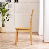 2x Whitby Oak Effect Solid Wood Dining Chairs - Whitby-Dining-Chair-Oak.-4.jpg