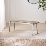 Lynton Whitewashed & Grey Solid Wood Large Dining Bench - LYNTON-light-grey-whitewash-Large-Dining-Bench-2.jpg