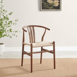 2x Caia Walnut Effect Wood & Rope Wishbone Dining Chairs - Caia-Wishbone-dining-chair-walnut_3.jpg