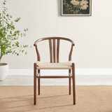 2x Caia Walnut Effect Wood & Rope Wishbone Dining Chairs - Caia-Wishbone-dining-chair-walnut_4.jpg
