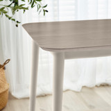 Lynton Small White & Light Grey Wooden Dining Table & 2 Benches - Lynton-Small-Whitewash-LGrey-Dining-Table-3.jpg