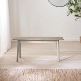 Lynton Small White & Light Grey Wooden Dining Table & 2 Benches - LYNTON-Solid-Wood-WhiteWash-LGrey-small-Dining-Bench-3.jpg